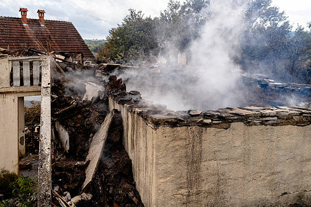 Professional Fire Damage Removal technician working in Cookstown, NJ